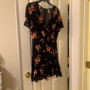 Xhilaration floral wrap dress